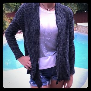 Light weight cardigan & t-shirt combo